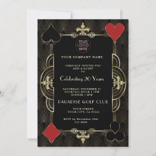 Gold Casino Corporate Party 20 jaar Jubileum Kaart