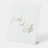 Gold Casual handschriftenkaarten en cadeautjes Ped Reclamebord Met Voetstuk (Voorkant)