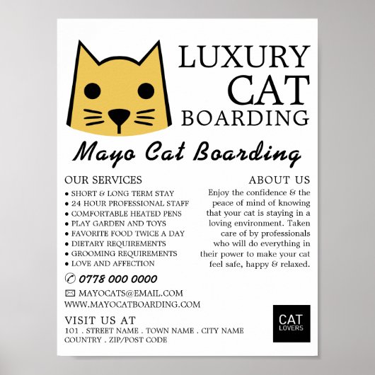 Gold Cat, kat aan boord, Adverteren slagader Poster (Voorkant)