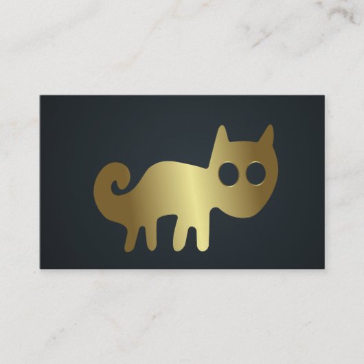 Gold Cat-Logo Visitekaartje (Voorkant)