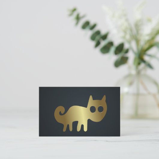 Gold Cat-Logo Visitekaartje (Staand voorkant)