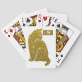 Gold Cat Monogram Pokerkaarten (Achterkant)