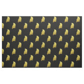 Gold Cat op zwart Stof (Fat Quarter)
