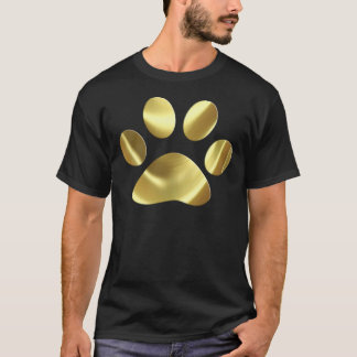 Gold Cat Paw-afdrukken T-shirt