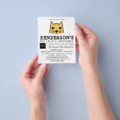 Gold Cat, Pet Store en Groomers Adverteren Flyer (Hand)