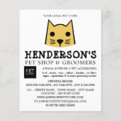 Gold Cat, Pet Store en Groomers Adverteren Flyer (Voorkant)