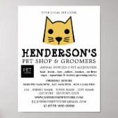 Gold Cat, Pet Store en Groomers Adverteren Poster (Voorkant)