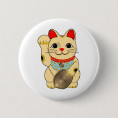 Gold Cat Ronde Button 5,7 Cm (Voorkant)