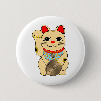 Gold Cat Ronde Button 5,7 Cm