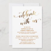 Gold Celebrate met Amerikaanse postweddenschapskel Kaart (Voorkant)