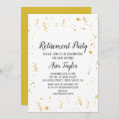 Gold Celebration Calligraphy Retirement Party Kaart (Voorkant / Achterkant)