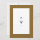 Gold CELEBRATION OF LIFE Photo Memorial Funeral Kaart (Achterkant)