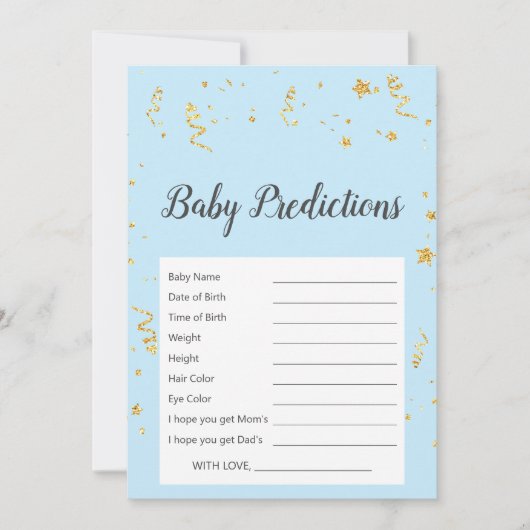 Gold Celebration on Blue Baby Predictions Game (Voorkant)