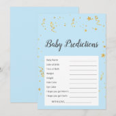 Gold Celebration on Blue Baby Predictions Game (Voorkant / Achterkant)