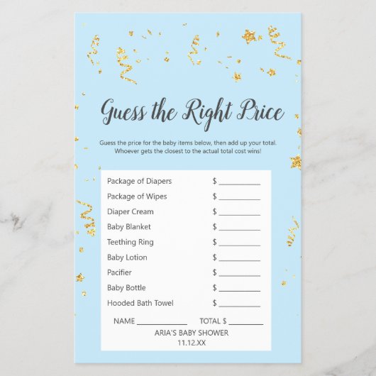 Gold Celebration on Blue kent de juiste prijs Flyer (Voorkant)