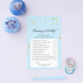 Gold Celebration on Blue Mummy of Dad Game Flyer (Enkel)