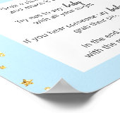 Gold Celebration on Blue Zeg geen Baby Game Poster (Hoek)