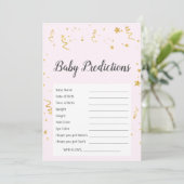 Gold Celebration on Pink Baby Predictions Game (Staand voorkant)