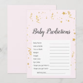 Gold Celebration on Pink Baby Predictions Game (Voorkant / Achterkant)