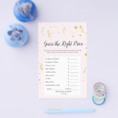 Gold Celebration on Pink, raad de juiste prijs Flyer (Enkel)