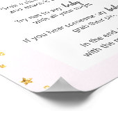 Gold Celebration on Pink Zeg geen Baby Game Poster (Hoek)