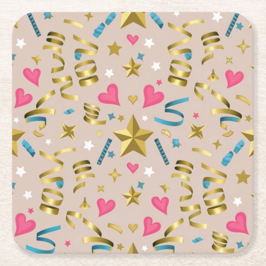 Gold Celebration Onderzetter Set (Voorkant)