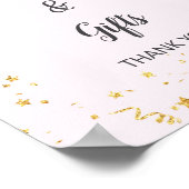 Gold Celebration op roze Kaarten & cadeaubord Poster (Hoek)