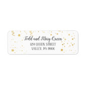 Gold Celebration Retirement Return Address Labels (Voorkant)