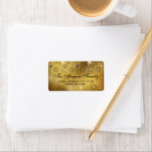 Gold Celebration Sparkle Christmas Adresetiketten Etiket (Insitu)