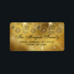 Gold Celebration Sparkle Christmas Adresetiketten Etiket<br><div class="desc">Kerst Adresetiketten. Elegant gouden sprankelend vuurwerk ontwerp. Let op: Alle platte afbeeldingen,  ze hebben geen echte juwelen!</div>