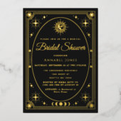 Gold Celestial Black Tarot Kaart Vrijgezellenfeest (Voorkant)