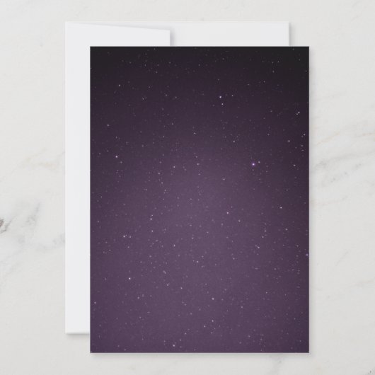 Gold Celestial Moon Paars Galaxy Universe Cosmic Save The Date (Achterkant)