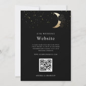 Gold Celestial Mystic Moon All in One Weddenschap Kaart (Achterkant)