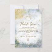 Gold Celestial Sky Waterverf Baby shower Bedankkaart (Voorkant)