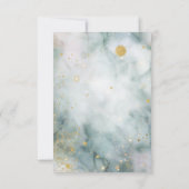 Gold Celestial Sky Waterverf Baby shower Bedankkaart (Achterkant)