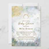 Gold Celestial Sky Waterverf Baby shower Kaart (Voorkant)