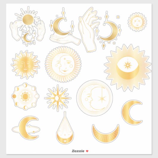 Gold Celestial Sticker Set (Vel)