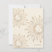 Gold Celestial Sun & Moon op Ivoorkust Notitiekaartje (Achterkant)