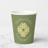 Gold Celtic Cross Classic Faith en Begorrah Papieren Bekers (Voorkant)