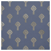 Gold Celtic Cross op Navy Blue Stof (Swatch)