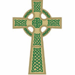 Gold Celtic Cross Photo Sculpture Staand Fotobeeldje<br><div class="desc">Gold Celtic Cross Foto Sculpture Statue.  Celtic Crosses waren meestal gemaakt van steen en bleven een inspirerend symbool rond Ierland,  Wales en Groot-Brittannië.  Uiteindelijk verspreidde het Keltische Kruis zich over de Britse eilanden.  Dit ontwerp is beschikbaar in verschillende kleuren,  dus controleer mijn andere Keltische Kruisproducten!</div>