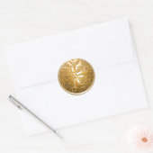 Gold Celtic Damask Envelope Seal Ronde Sticker (Envelop)
