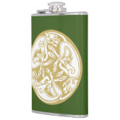 Gold Celtic Dog Trio Heupfles (Links)