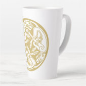 Gold Celtic Dog Trio Latte Mok (Rechterhoek)