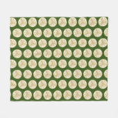 Gold Celtic Dog Trio Pattern Fleece Deken (Voorkant (Horizontaal))