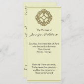 Gold Celtic Eternity Knot Wedding Program Programmakaart (Voorkant / Achterkant)