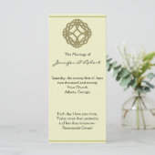 Gold Celtic Eternity Knot Wedding Program Programmakaart (Staand voorkant)