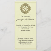 Gold Celtic Eternity Knot Wedding Program Programmakaart (Voorkant)