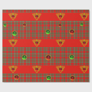 GOLD CELTIC HEART, PARELTJES, RODE GROENSCOTTISH T CADEAUPAPIER