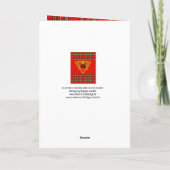 GOLD CELTIC HEART, RUBY, RED GREEN SCOTTISH TARTAN FEESTDAGEN KAART (Achterkant)